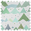 Cloudy Peaks, Mint - Motorised Roman Blind